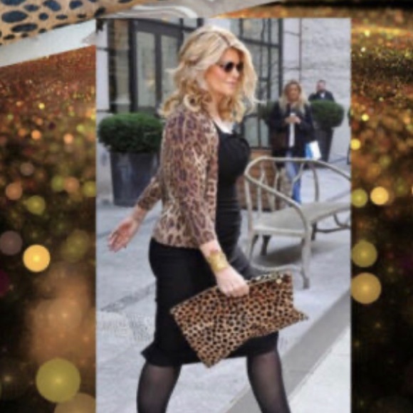 RARE CLARE V Oversized LEOPARD BAG - Picture 6 of 6